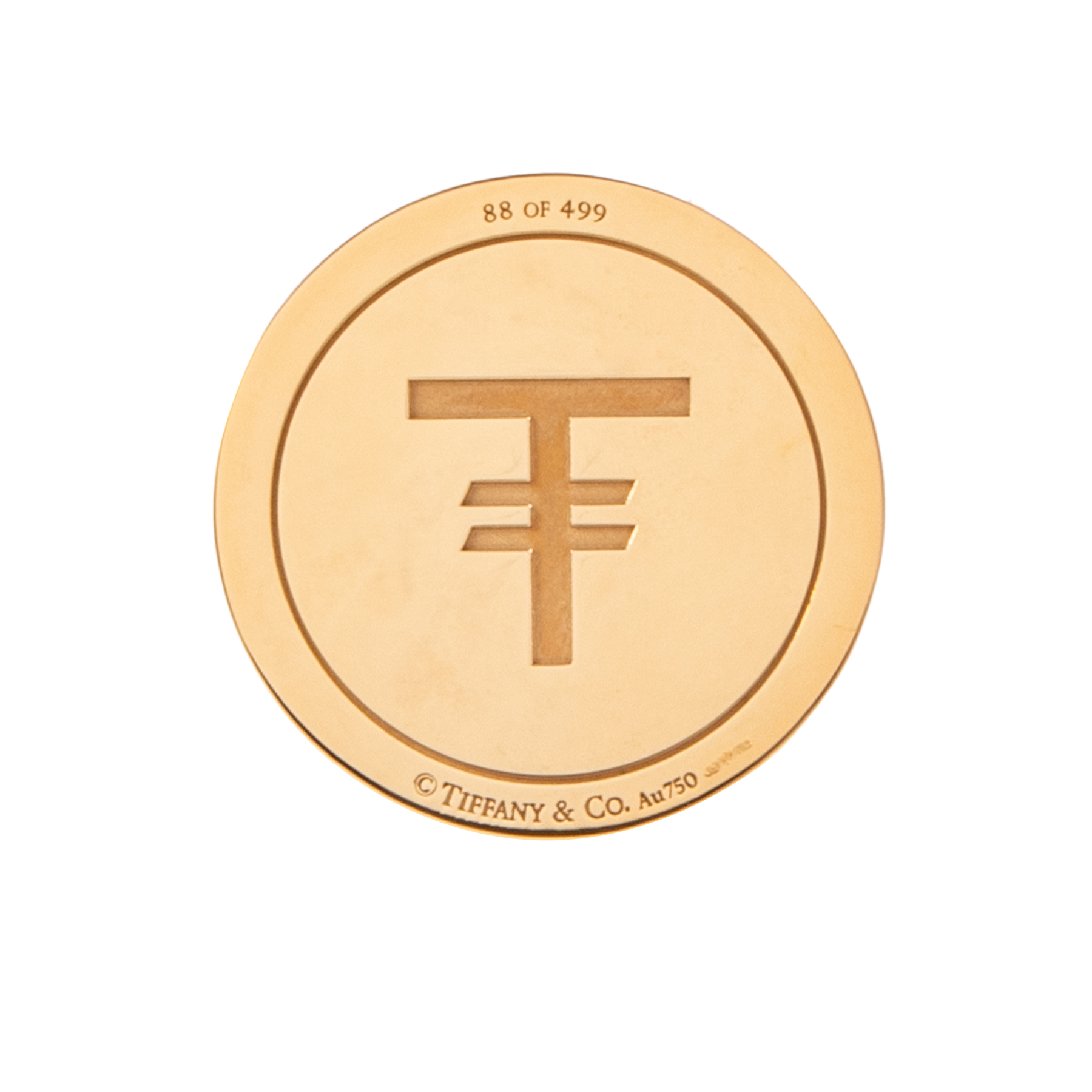 Tiffany & Co. - One Tiff coin, Limited Edition 88/499 18K Yellow Gold Token